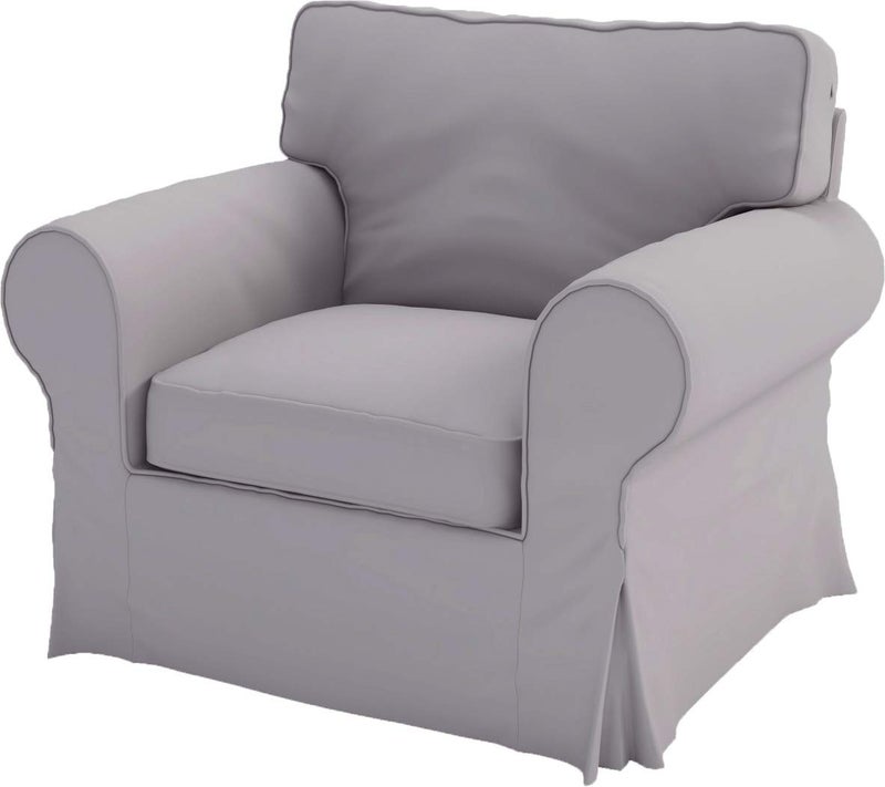 Custom Slipcover Replacement Dense Cotton Ektorp Chair Cover Replacement, Compatible for IKEA Ektorp Armchair Cover, Heavy Cotton Gray - Image 1